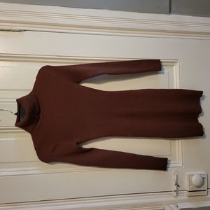 Princess Polly Brown Turtle Neck Long Sleeve Sweater Dress 🍂🍁